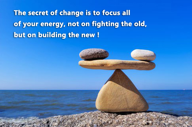The secret of change is to focus all of your energy not on fighting the old but on building the new