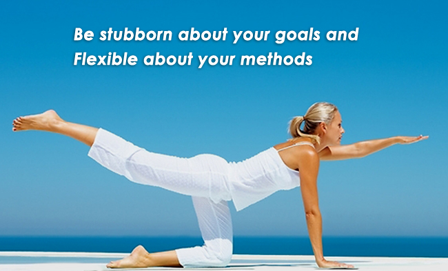 Be stubborn about your goals and flexible about your methods